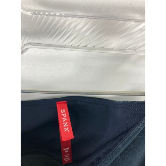 Spanx Dark Navy Blue Velvet Leggings Size Medium - Picture 4 of 6